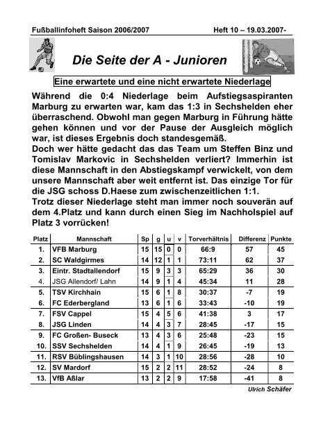 Heft 10 - TSV 05 Allendorf-Lahn eV