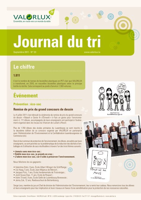 Journal du tri - valorlux.lu