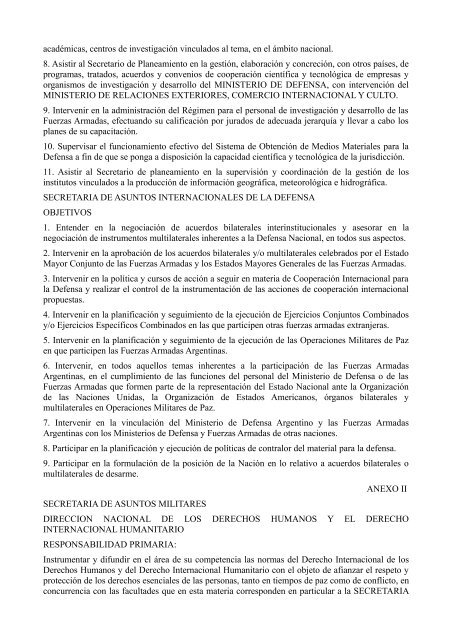 Decreto Nº 788/07 - Ministerio de Defensa