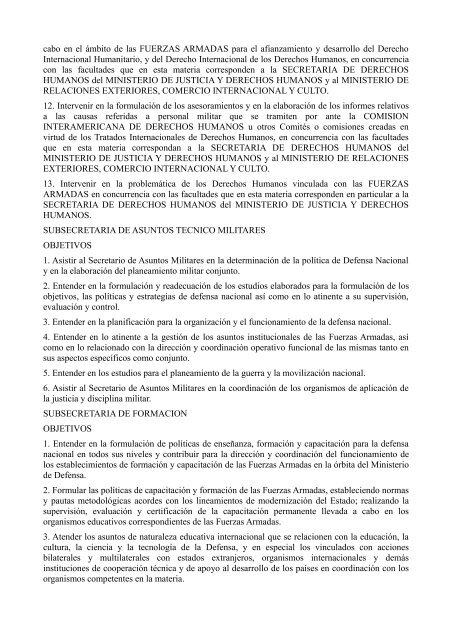 Decreto Nº 788/07 - Ministerio de Defensa