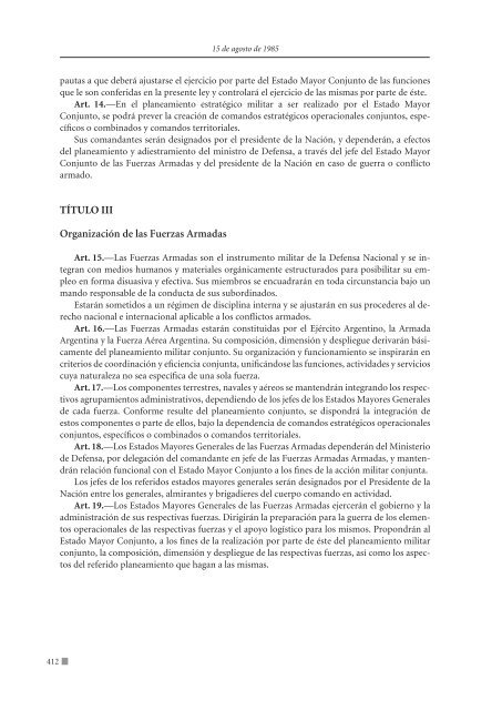 Antecedentes legales y parlamentarios - Ministerio de Defensa