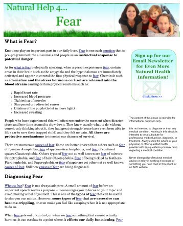 Natural Help for Fear - Abbys Good Stuff