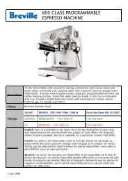 800 class programmable espresso machine - eReplacementParts.com