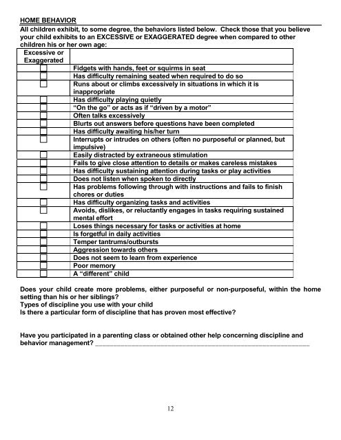 Packet for patients five years of age and older - Atlantic Health System