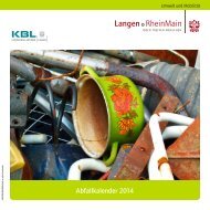 Abfallkalender 2014 - Kommunale Betriebe Langen