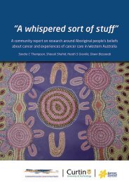 A whispered sort of stuff - Cancer Council Western Australia