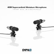 4081 Supercardioid Miniature Microphone - DPA Microphones