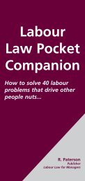 Labour Law Pocket Companion - Fleet Street Publications