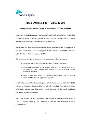 Attachment 1 - Food Empire Holdings Limited