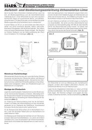 Aufstell- und Bedienungsanleitung Ethanolofen Lima - Hark