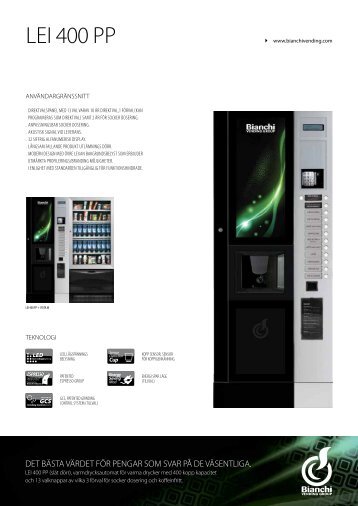 LEI 400 pp - Bianchi Vending Group