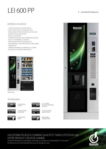 LEI 600 pp - Bianchi Vending Group