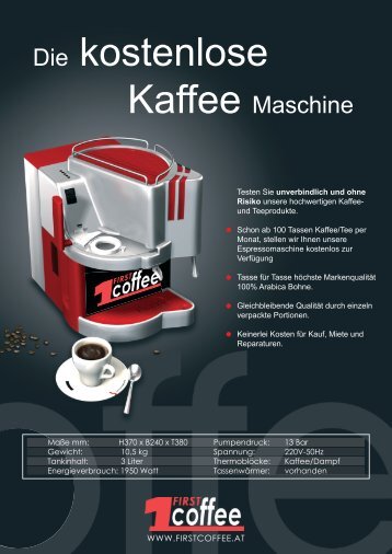 Die kostenlose Kaffeemaschine - PROFISTAR - FirstCoffee