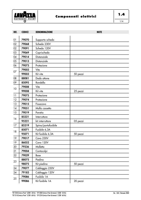 ep 2100/ep 2110 espresso point ep 2200/ep 2210 espresso point ...