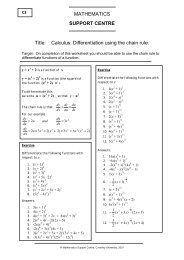 Differentiation using the chain rule.