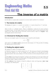 5.5 The inverse of a matrix