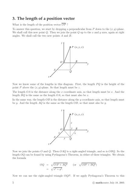 Cartesian components of vectors