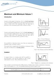 Maximum and Minimum Values 1