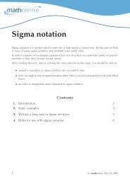 Sigma notation - Mathcentre