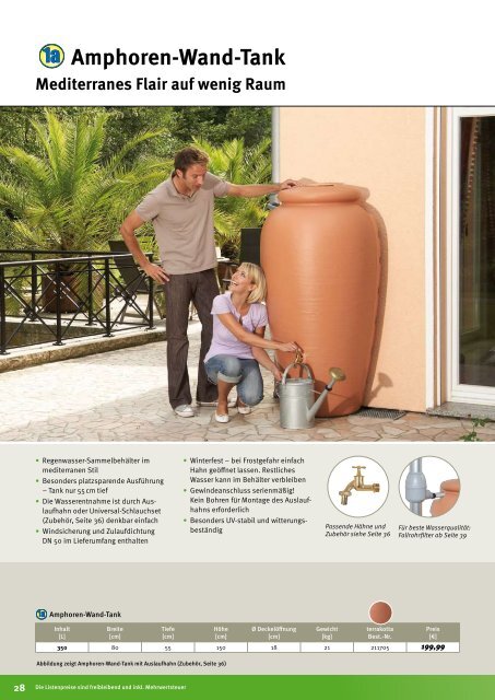 F.S. Baufachmarkt Regenwasser Katalog Garten