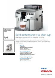 Saeco Royal Coffee Bar User Manual Espressotec