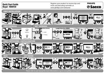 Philips Saeco Royal B2C Quick Start Guide - Espressotec