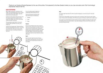 Milk Texturing and Frothing - Espressotec