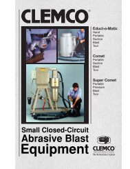 Small Closed Circuit Abrasive Blast Equipment - Clemco Industries ...