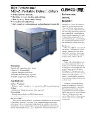 MB-Z Portable Dehumidifiers - Clemco Industries Corp.