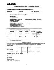 Calibration Check Gas MSDS - Clemco Industries Corp.