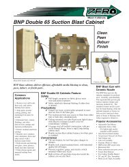 BNP Double 65 Suction Blast Cabinet - Clemco Industries Corp.