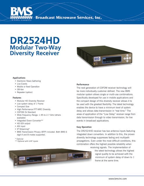 DR2524HD - Magna Systems & Engineering