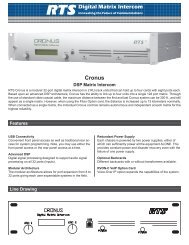 RTS Digital Matrix Cronus - Magna Systems & Engineering