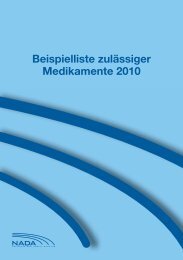 Beispielliste zulÃ¤ssiger Medikamente 2010 - Deutsche Billard Union