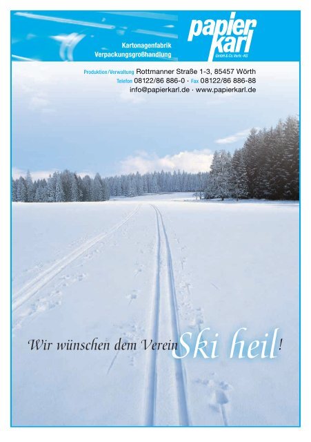 Hörlkofener Sportverein e.V. Skiprogramm 2014/2015