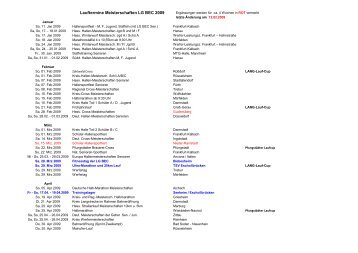 Lauftermine Meisterschaften LG BEC 2009 - TSV Eschollbruecken ...