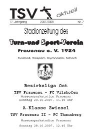 Stadionzeitung zum Spiel am 28.10.2007 ... - TSV Frauenau