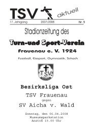 Stadionzeitung zum Spiel am 06.04.2008 ... - TSV Frauenau