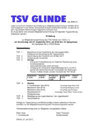 Einladung zur Mitg - TSV Glinde von 1930 e.V.