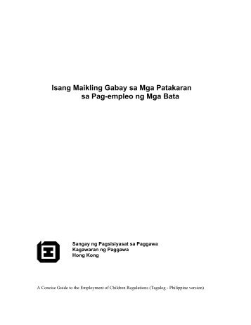 Isang Maikling Gabay sa Mga Patakaran sa Pag-empleo ng Mga Bata