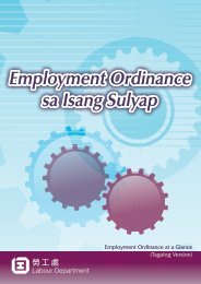 Employment Ordinance at a Glance (Tagalog) - åå·¥è