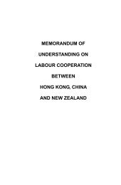 Memorandum of Understanding on Labour Cooperation