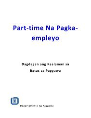 Guide to Part-time Employment (Tagalog version)