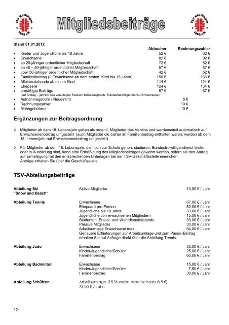 Jahresbericht 2012/13 - TSV HÃ¼ttlingen 1892 eV
