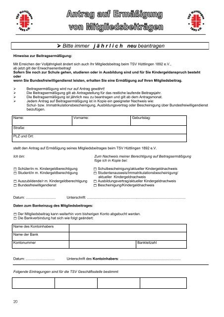 Jahresbericht 2012/13 - TSV HÃ¼ttlingen 1892 eV