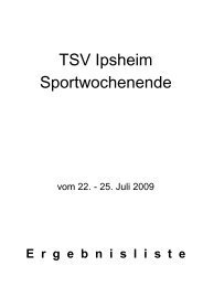 Ergebnisliste - TSV Ipsheim