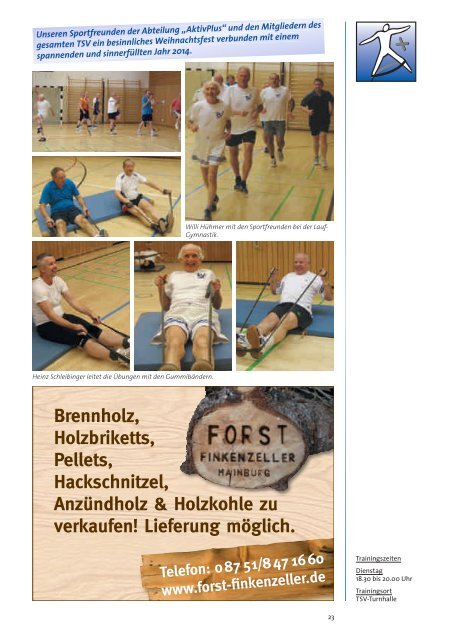 TSV-Nachrichten 1/2014 - TSV Mainburg