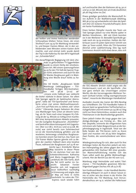 TSV-Nachrichten 1/2014 - TSV Mainburg