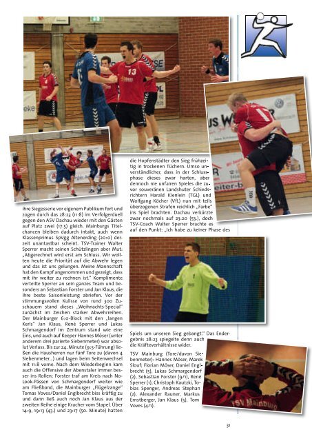 TSV-Nachrichten 1/2014 - TSV Mainburg