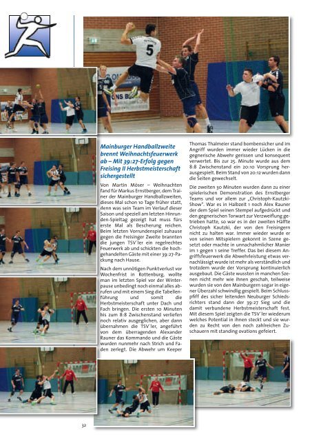 TSV-Nachrichten 1/2014 - TSV Mainburg